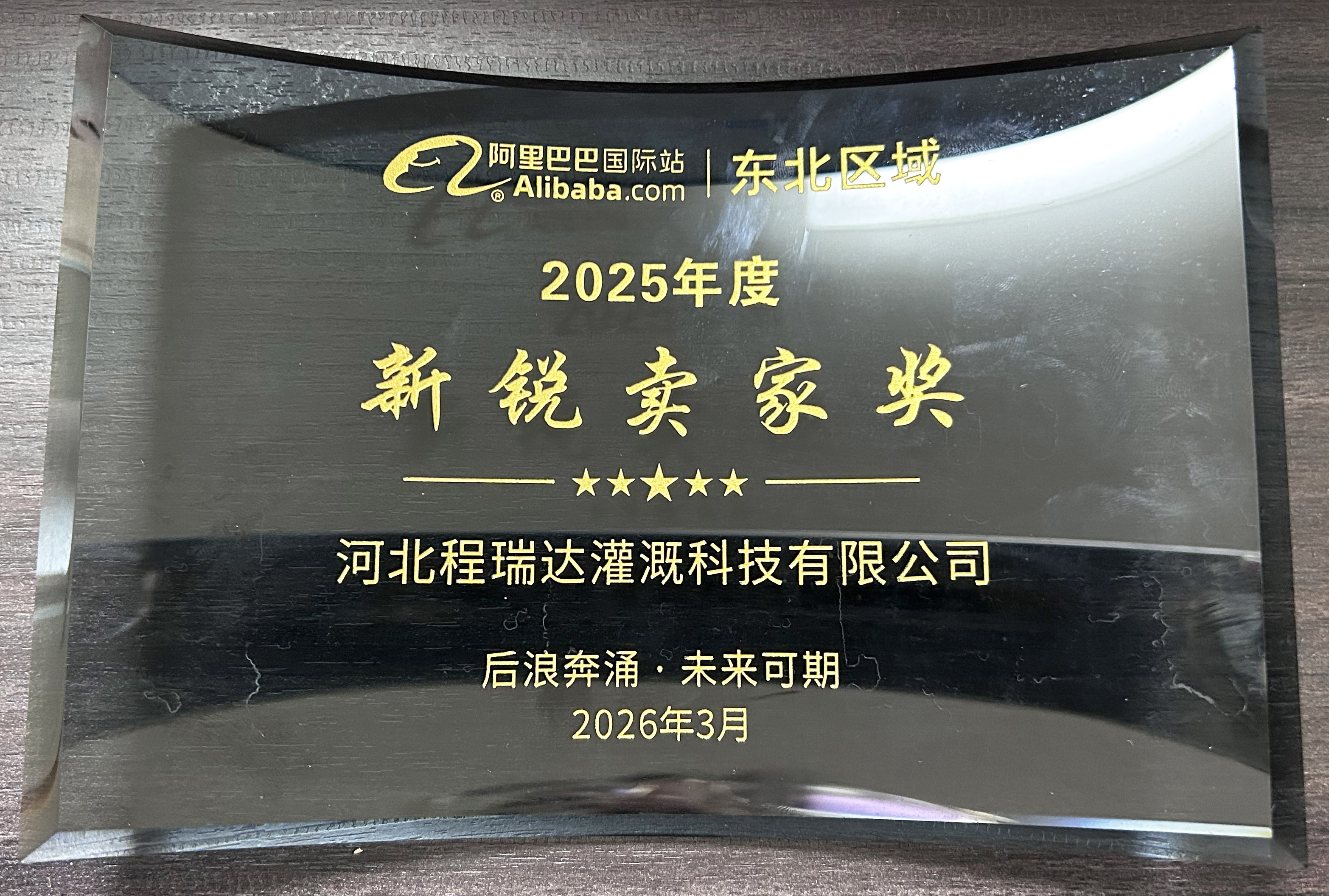 茂名程瑞达灌溉 | 荣获阿里国际站新锐卖家奖